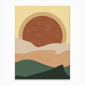 Sunset In The Mountains Canvas Print