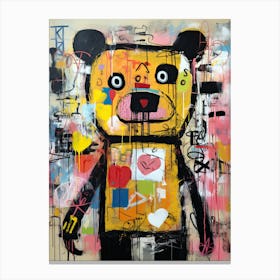 Teddy Street art Canvas Print