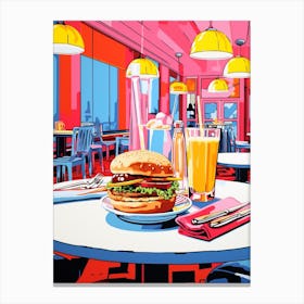 Pop Art American Diner 1 Canvas Print