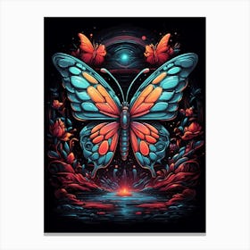 Psychedelic Butterfly Canvas Print