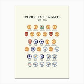 Premier League Winners Canvas Print