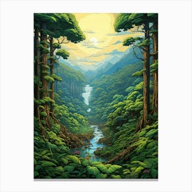 Bwindi Impenetrable Forest Pixel Art 2 Canvas Print