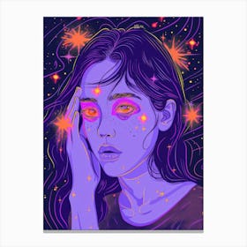 Psychedelic Girl Canvas Print