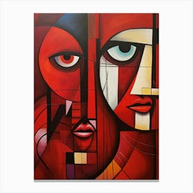 Cubist Abstract Geometric Illustration 2 Canvas Print