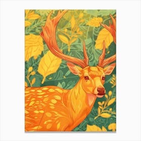 Deer In The Forest 18 Canvas Print