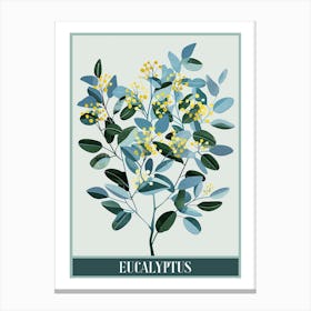 Eucalyptus Tree Illustration Flat 5 Poster Canvas Print