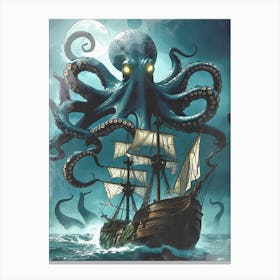 The Monster Octopus Canvas Print