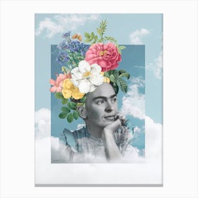 Frida in the sky Canvas Print