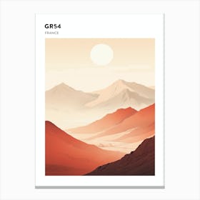 Gr54 France Hiking Trail Landscape Poster Canvas Print