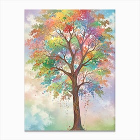 Rainbow Tree Canvas Print