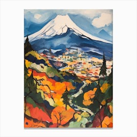 Mount Fuji Japan 4 Mountain Painting Canvas Print