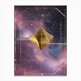 Golden Pyramid In Space Canvas Print