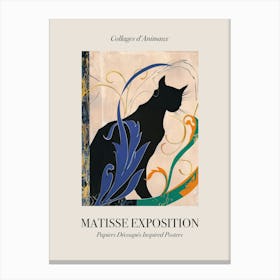 Cat 4 Matisse Inspired Exposition Animals Poster Canvas Print
