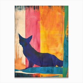 Fox 4 Cut Out Collage Canvas Print