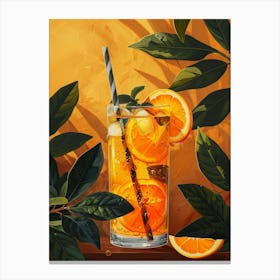 Orange Juice In A Glass 13 Canvas Print