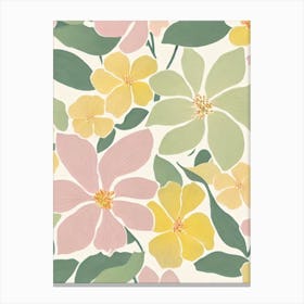Anthurium Pastel Floral 1 Flower Canvas Print