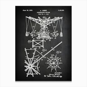 Flyers Patent Print Amusement Park Flyer Ride Patent Flying Amusement Park Ride Poster Decor Blueprint Print Patentprint Er3601 Canvas Print