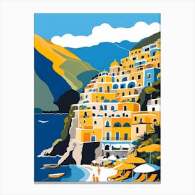 Summer In Positano Painting (135) Canvas Print
