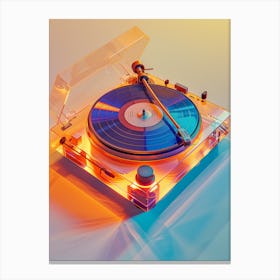 A Vinyl Record Player Canvas Print