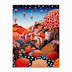 Sanremo, Italy, Illustration In The Style Of Pop Art 3 Canvas Print