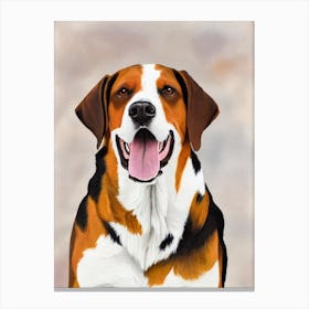 Treeing Walker Coonhound 2 Watercolour dog Canvas Print