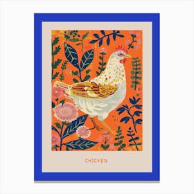 Spring Birds Poster Chicken 7 Canvas Print