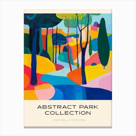 Abstract Park Collection Poster Parc De La Tete D Or Lyon France 3 Canvas Print