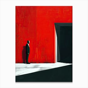 Red Door, Minimalism Canvas Print