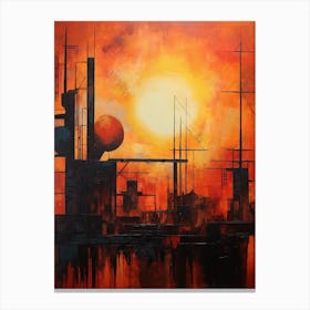 Industrial Abstract Minimalist 3 Canvas Print