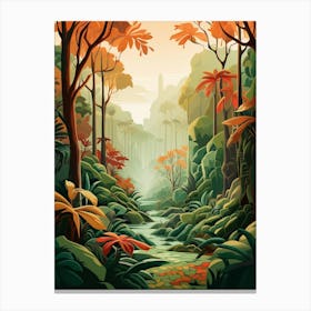 Jungle Abstract Minimalist 8 Canvas Print