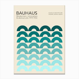 Blue Bauhaus Arches Canvas Print