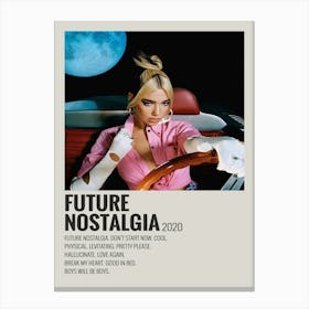 Future Nostalgia 2020 Poster Decor 2 Canvas Print