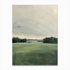 'Green Field' Modern Minimal Landscape Canvas Print