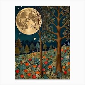 William Morris Moonlight In The Forest 91 Canvas Print