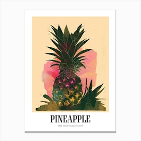 Pineapple Tree Colourful Illustration 2 Poster Canvas Print