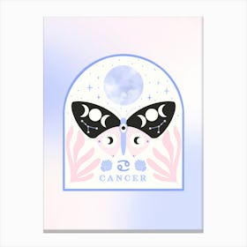 Zodiac Butterfly Cancer Canvas Print
