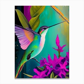 Anna S Hummingbird Abstract Still Life Canvas Print