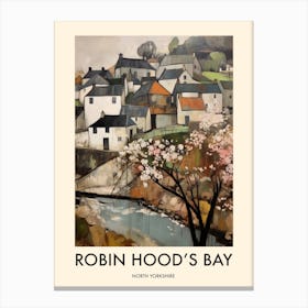 Robin Hood S Bay (North Yorkshire) Painting 1 Travel Poster Canvas Print