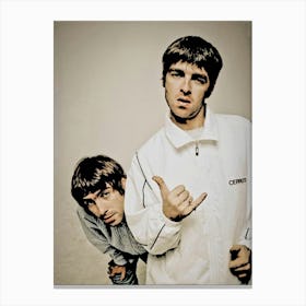 oasis britpop music band 3 Canvas Print