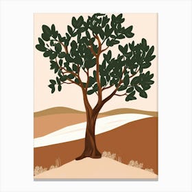 Tree In The Desert Canvas Print