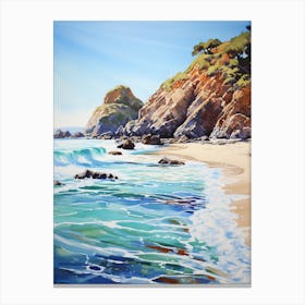 A Painting Of Pfeiffer Beach, Big Sur California Usa 3 Canvas Print