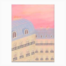 Paris, My Love, Dreamy Parisian Skyline At Sunset Canvas Print