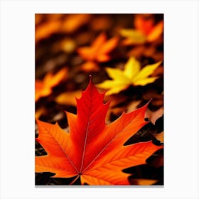 Beautiful Fresh Autumn Leaves Canvas Print