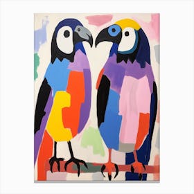 Colourful Kids Animal Art Raven 2 Canvas Print