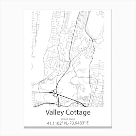 Valley Center,United States Minimalist Map Toile