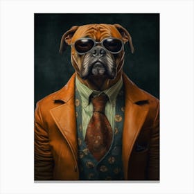 Gangster Dog Bullmastiff 3 Canvas Print