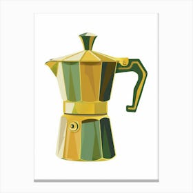 Gold Coffee Maker 2 Canvas Print