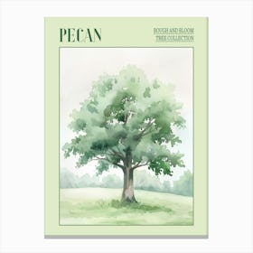 Pecan Tree Atmospheric Watercolour Painting 3 Poster Canvas Print