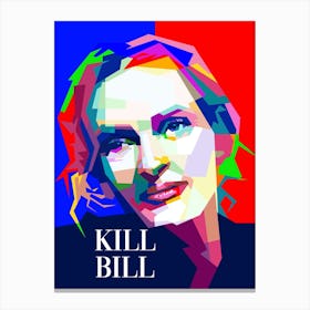 Uma Thurman Kill Bill Pop Art WPAP Canvas Print