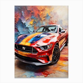 Ford Mustang Painting Canvas Print